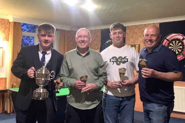 Whitby & District Snooker & Billiards League 2025-26 Champions Cons D, from left, Harry Clarke, Mike Clarke , Sam Brown and Andy Clarke.