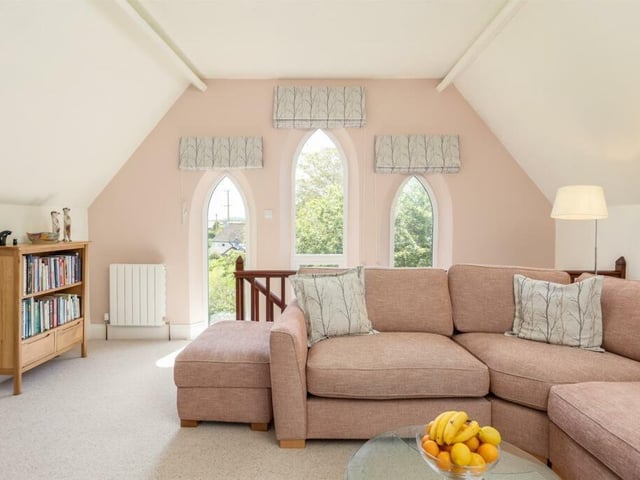 A light and airy living room.