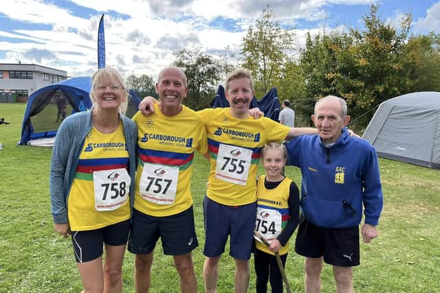 SAC runners line up at the NYSD League opener at Acklam.