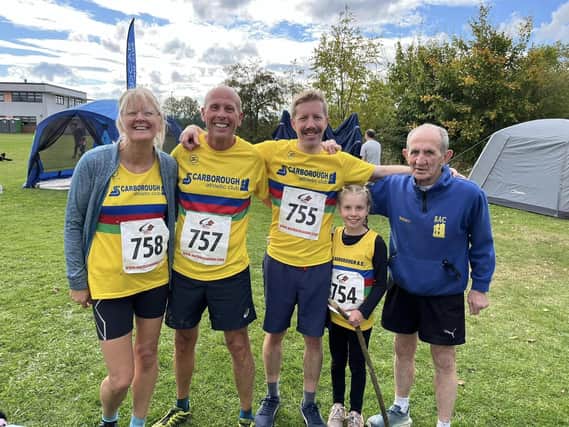 SAC runners line up at the NYSD League opener at Acklam.
