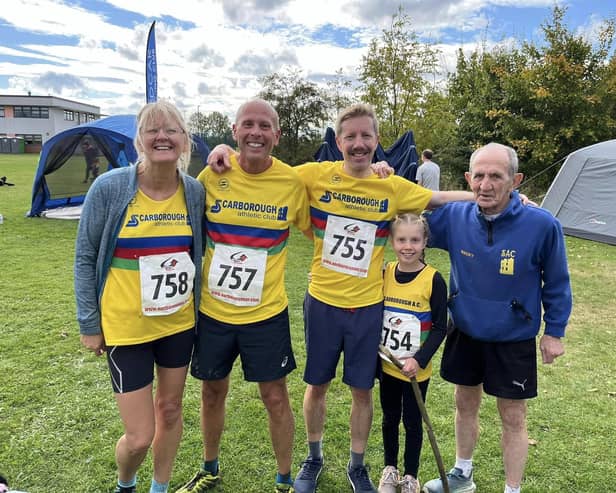 SAC runners line up at the NYSD League opener at Acklam.