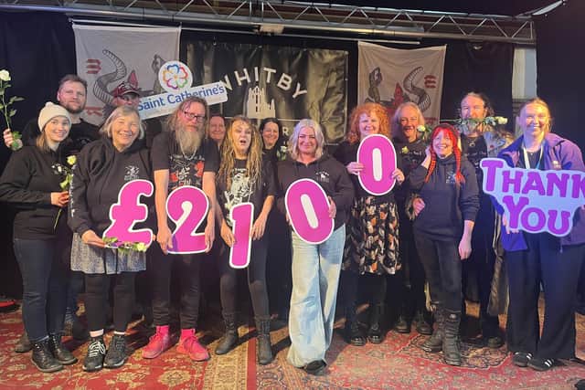 Krampus Run cheque presentation to Saint Catherine's.
