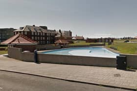 Whitby Paddling Pool on West Cliff - Image:Google Maps