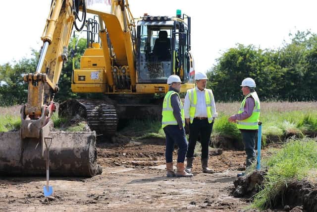 Cllr Alan Hill attends Burniston groundbreaking