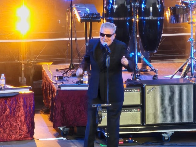Suggs entertains the crowd