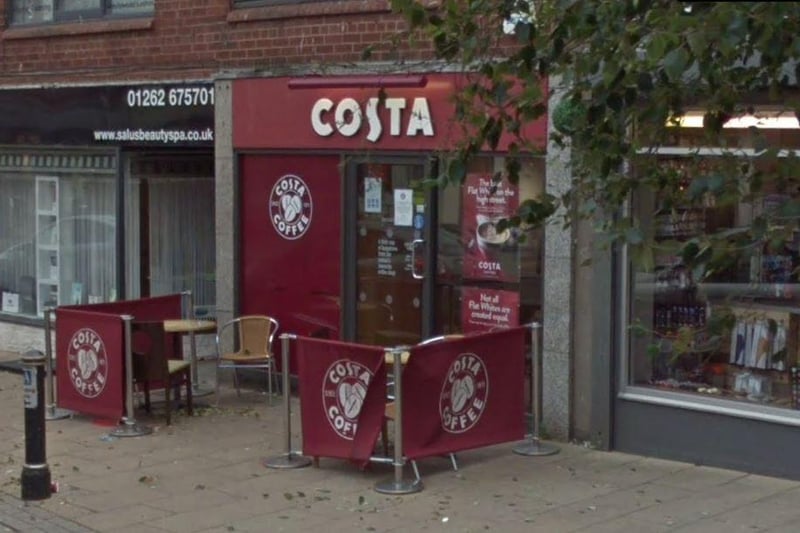 The Bridlington branch of Costa is located on King Street. One Tripadvisor review said "The coffee here is second to none. The staff are polite and helpful. The service is always quick. All the snacks available are delicious."