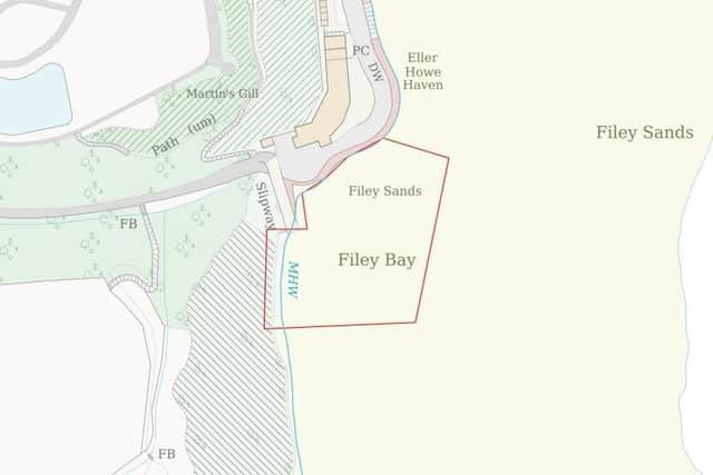 Filey Sea Wall location plan.