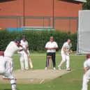 Pocklington opener Martin Stables hits out against Yapham's Jon Flint on his way to making 51. PHOTO BY PHILGILBANK
