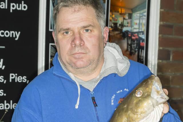 Jason Ebison with the heaviest Whitby Sea Anglers Association League fish of the season, of 6 lb 10½ oz on Wednesday