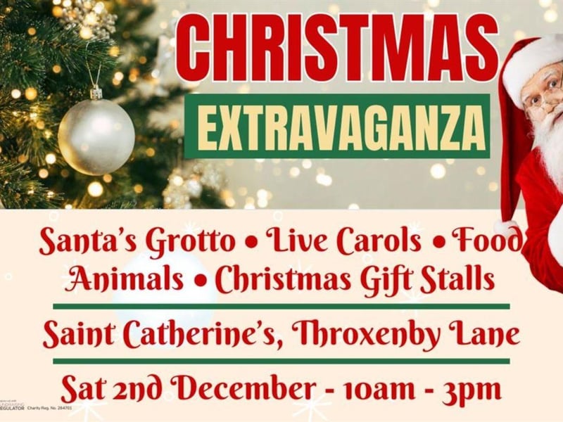Saint Catherine's Christmas Extravaganza is set to take place on December 2 at Saint Catherine's Hospice, Throxenby Lane, Scarborough. Admission is free and there will be a huge variety of Christmas gift stalls, entertainment and things to do on the day, with everything from Santa's grotto and live animals to food and drink, choir performances and even appearances from some of Christmas' most-loved characters.