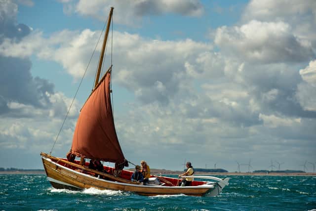 Coble Free Spirit  on the open seas during last year's festival in Bridlington