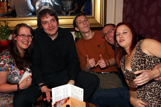 Lorraine, Dav, Liam, Orangie and Becky celebrating Orangie's 28th Birthday.