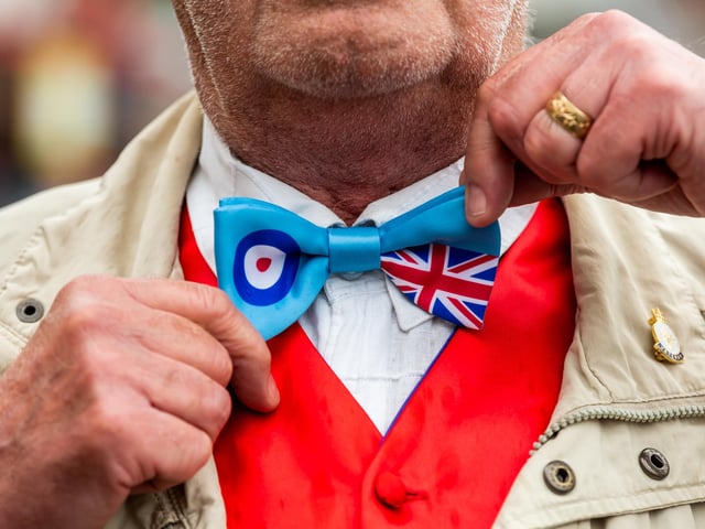 Ian Lancaster, wearing an Armed Forces Day Bow Tie.