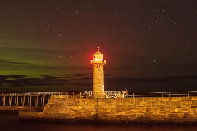 Stunning Northern Lights off Whitby, by Deborah McCarthy.