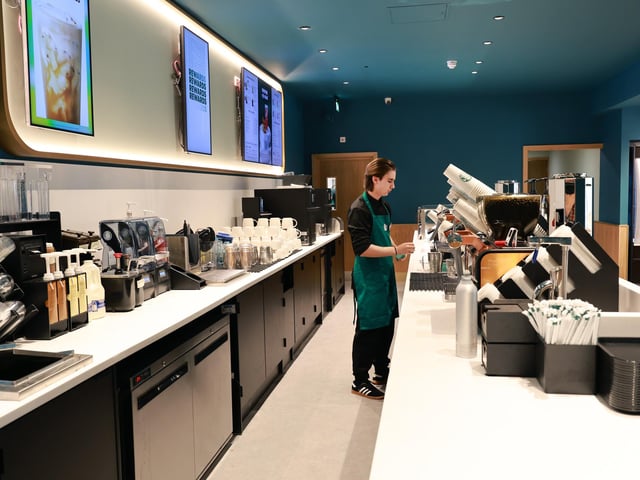 The pristine serving area