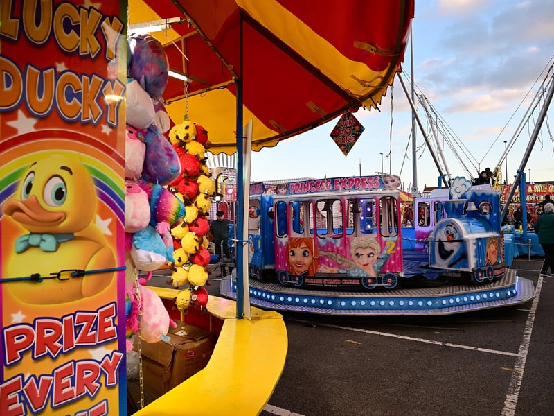 The fair brought activities such as hook-a-duck and darts.