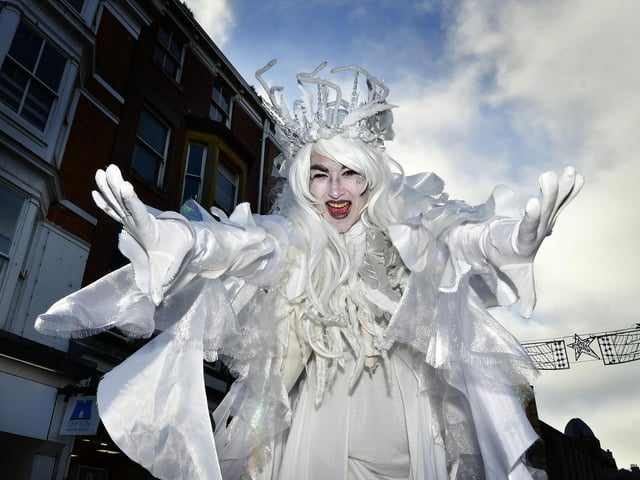 Ice Queen Sidney Sparks visits.