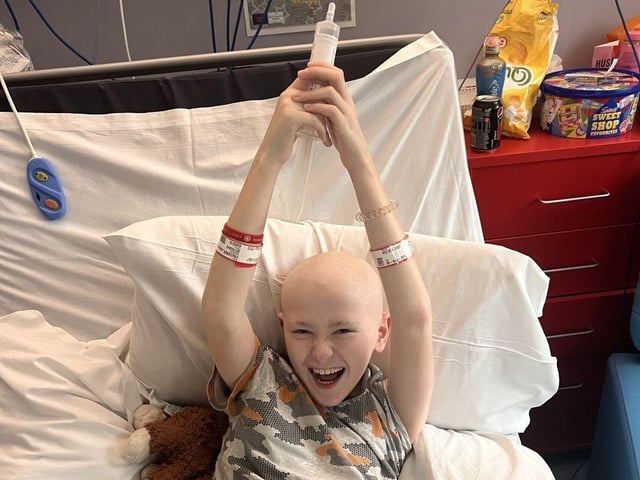 Josh during cancer treatment.