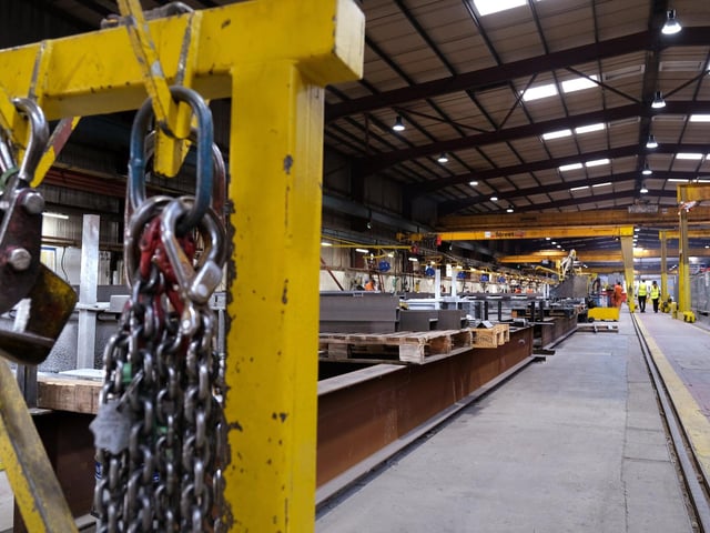 Items on the processing side of the factory are prepared on automatic saw/drill/thermal cutting lines which has the flexibility to competitively fabricate and paint heavy, light, complex, and simple structures.
