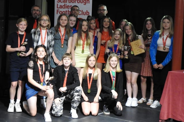 The Scarborough Ladies FC Under-12s Whites had a superb season, winning the League Cup, league title and York FA Cup.