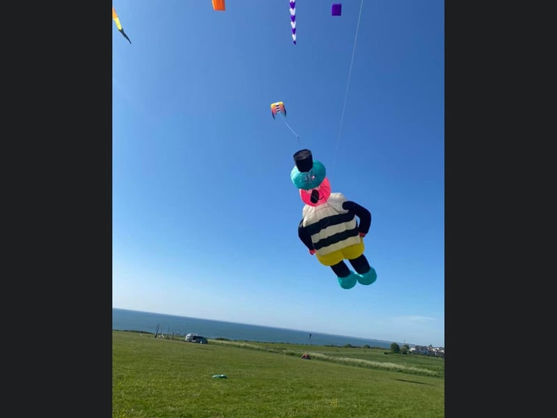 A fabulous action shot of Bridlington Kite Festival.