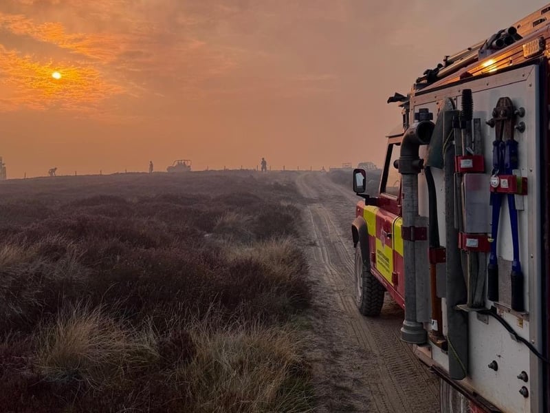 The fire took place on a disused firing range.