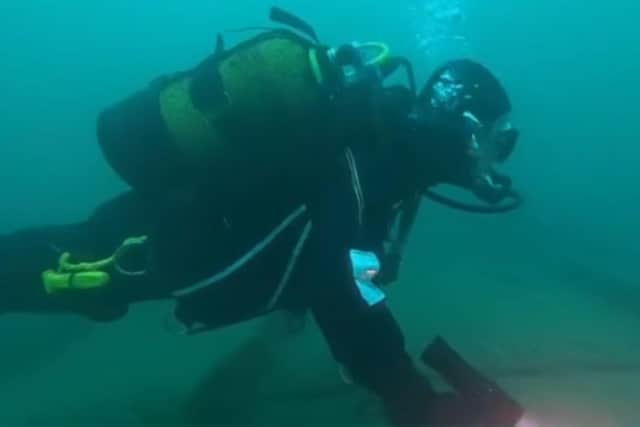 The Scarborough Sub Aqua Club members had fantastic visibility for their dives. Photo credit: Scarborough Sub Aqua Club.