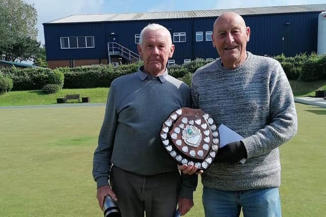 Hunmanby Over-60s Singles Merit runner-up Geoff Oldham, left and winner Phil Todd.