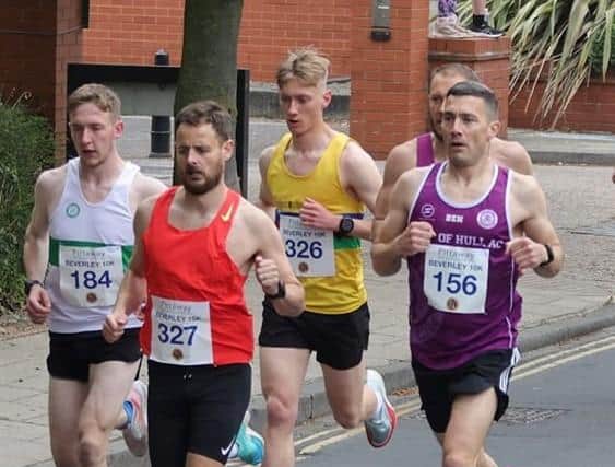Jackson Smith in action near the start of the Beverley 10K.