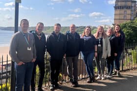 The REACH team; Jamie Middlemiss (Beyond Housing), Stephen Donaldson (TEWV), Ben Sweeting (TEWV), Richard Croall (TEWV), Emma Locker (IDAS), Emily Crowe (North Yorkshire Council), Emma Ward (Beyond Housing), and Emma Watson (North Yorkshire Council).