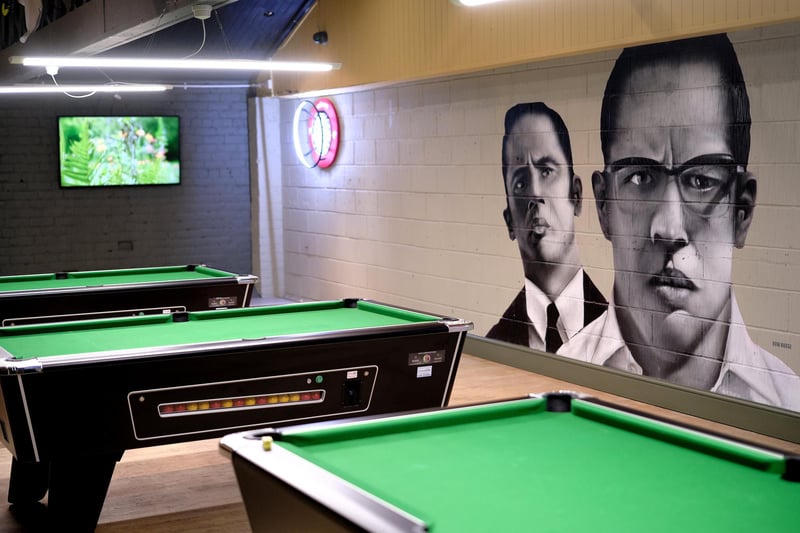 The Krays watch over the pool area