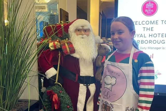 Lily with Santa