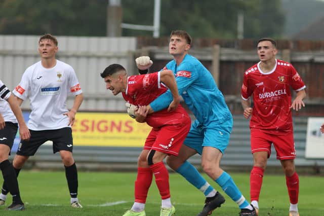 Bridlington Town suffered a 2-1 home loss against Consett in the NPL Division East. Photos by TCF Photography