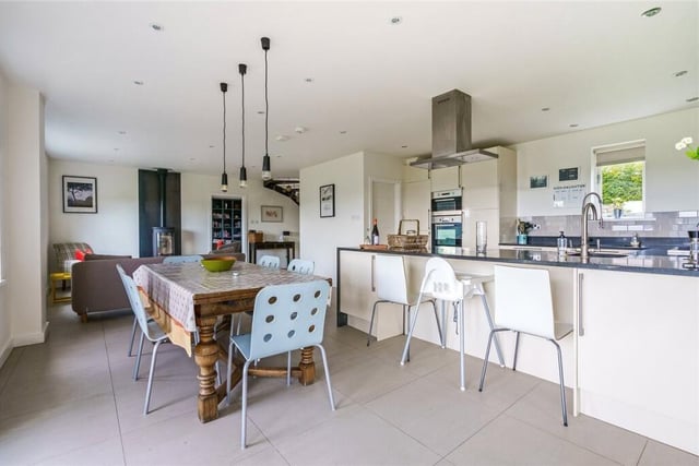The open plan, informal dining area.