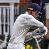 Rhys Buck was praised by his skipper Kai Morris after his half-century in the winning draw at Marton 2nds. Photo by Brian Murfield