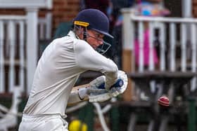 Rhys Buck was praised by his skipper Kai Morris after his half-century in the winning draw at Marton 2nds. Photo by Brian Murfield