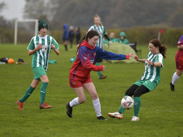 Milly Walker in action for SLFC U15s