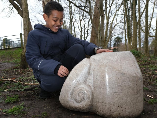 Interacting with a sculpture