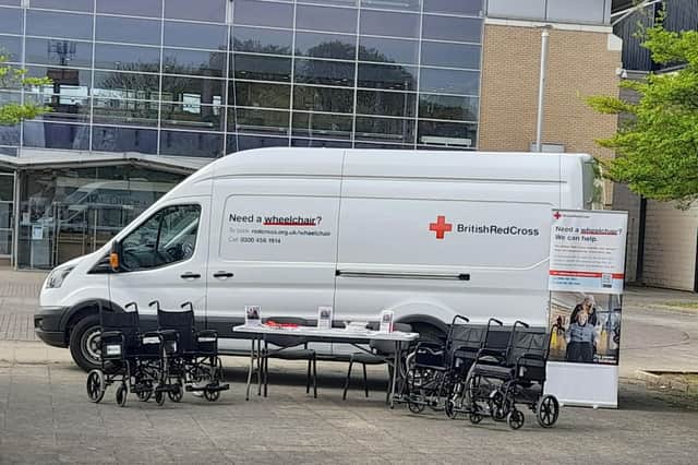 British Red Cross wheelchairs will be available for collection from Tesco on Westwood