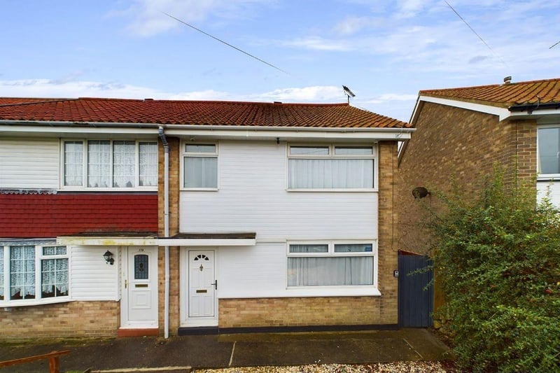 This three bedroom end terrace house is for sale with Hunters for £150,000.