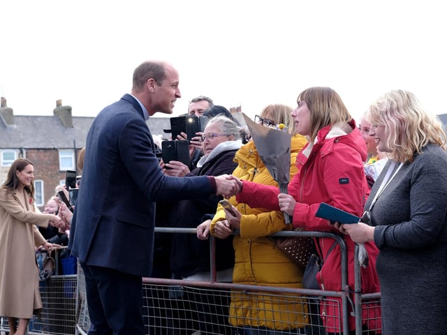 The Prince and Princess of Wales spent time with wellwishers