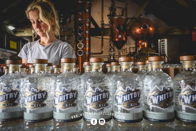 Jess Slater at work in the distillery.
picture: Ceri Oakes