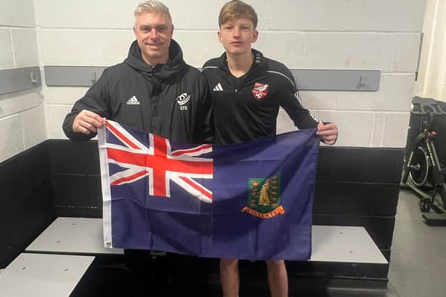 Scarborough Football Scholarship's Steve Brennan, left, and Luca Stuttard, who will be playing for the British Virgin Islands this month in Costa Rica.