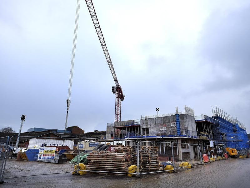 Construction is progressing quickly on the site