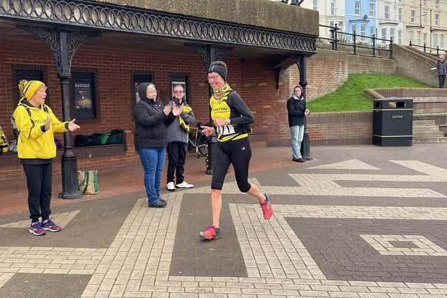 Lyn Gent was a popular winner in the Bridlington Road Runners Constable Handicap