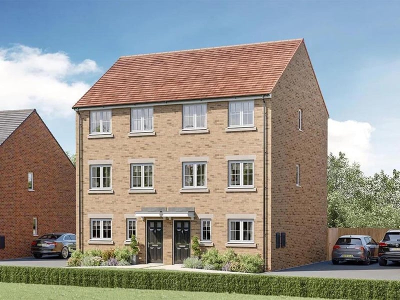 This four bedroom, two bathroom semi-detached home is for sale with Keepmoat for £100,000.