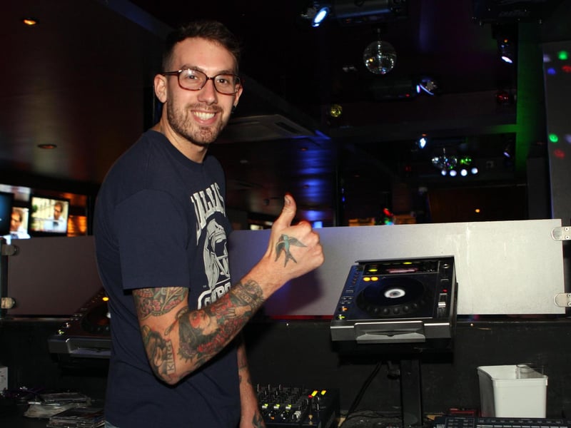 DJ Simcard on the decks in Blue Lounge