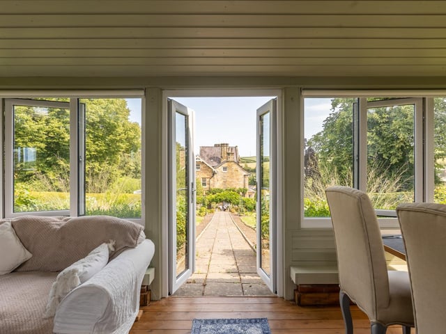 Looking back towards the Hall from the versatile garden room.