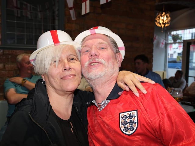 England v Serbia on at J and S Sports Bar.picture: Richard Ponter