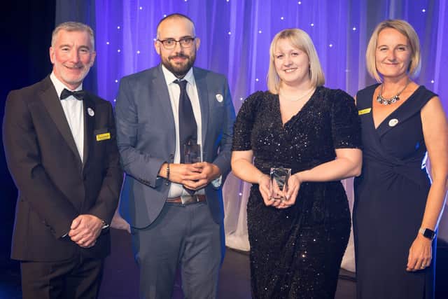 Andrew Bertram, interim chief executive, Rhys Standfield, palliative care educational lead, Christina Winkfield, palliative care nurse, and chief nurse Dawn Parkes.